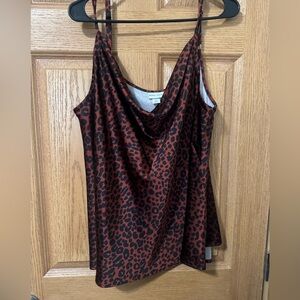 Ava & Viv rust and Black Animal Print tank